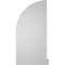 Ekena Millwork Quarter Round Top Right Surface Mount PVC Gable Vent w/ 2"W x 2"P Brickmould Sill Frame, 20"W x 42"H GVPQR20X4203SN - alternate 5